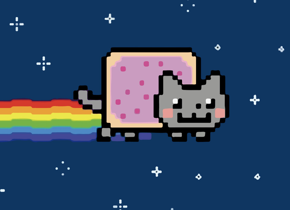 2017년 Nyan Cat이 온라인 경매를 통해 300ETH (당시가격 약 60만달러)에 낙찰되어 화제가 되기도 했다.