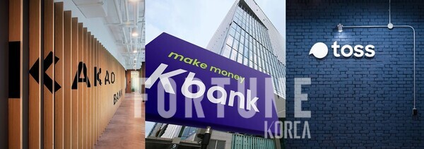 인터넷전문은행 3사 [사진=각 사]