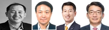 (Da esquerda) Vice-presidente Han Young-gu, vice-presidente Moon Dong-kwon, presidente Kim Sang-tae e vice-presidente Lee Young-jung.