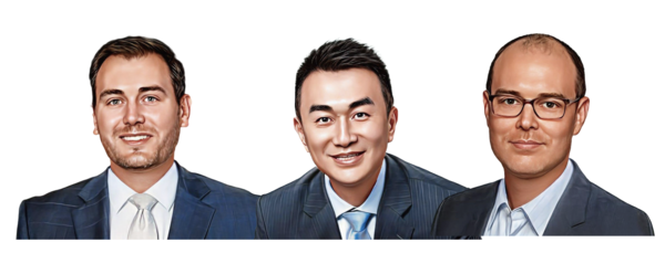 왼쪽부터 Ben Bradford, MassBio의 대외 담당 책임자, James Zhao(LYFE Capital의 창립 파트너이자 관리 파트너), Jason Dictenberg(Nodes Advisors AG의 Venture Partner이자 CRO(생명공학 계약 연구 조직)인 AccelBio Labs의 설립자).