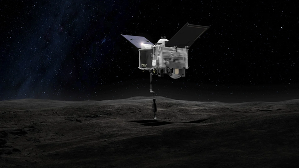 오시리스 렉스(OSIRIS-REx) 우주선이 베누 소행성에서 바카라 토토 사이트을 채취하는 모습의 상상도 [사진=NASA]