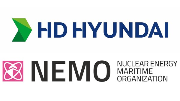 HD현대의 CI와 해상바카라 드래곤에너지협의기구(NEMO) 로고. [사진=HD현대]