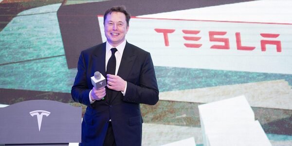 Elon Musk attends an opening ceremony for the China-made Model Y in 2020. DING TING—XINHUA VIA GETTY IMAGES